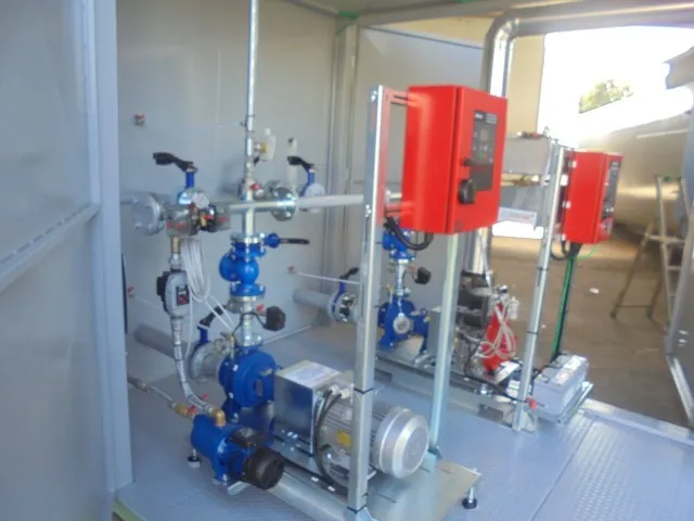 Grup de pompare a unui sistem de prevenire a incendiilor Laser Box de la Climatec Grup de pompare a unui sistem de prevenire a incendiilor Laser Box de la Climatec