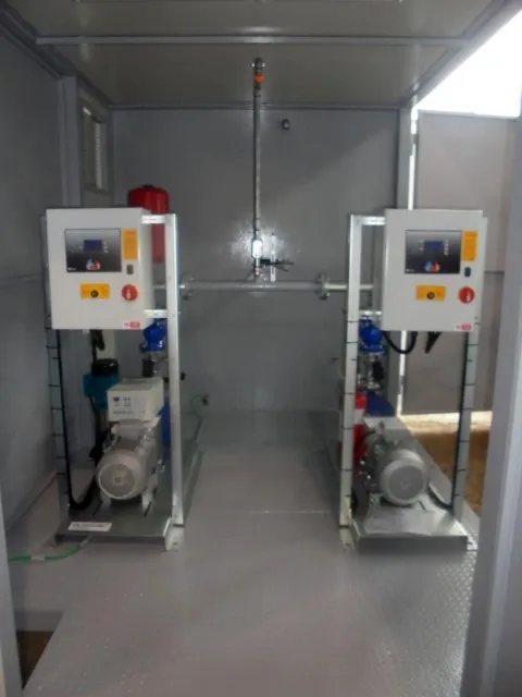 Grup de pompare a unui sistem de prevenire a incendiilor Laser Box de la Climatec Grup de pompare a unui sistem de prevenire a incendiilor Laser Box de la Climatec